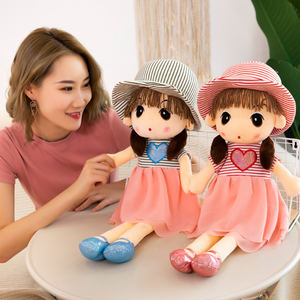 Poupée en peluche Kawaii fille avec oreille de lapin Animal mignon petite fille colorée et diversifiée bébé jouets peluche - Product Image 5