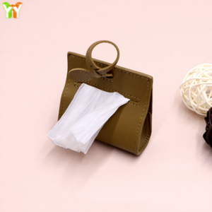 Leather Dog Poop Bag Holder Portable and Reusable Poop Bag Dispenser for Walking Outdoor Travelling Waste Bag Organizer