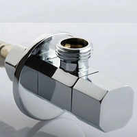Raccord en T en laiton, connecteur en T pour l'eau à 2 voies, robinet d'angle, noir, accessoires de robinetterie modernes pour appartement