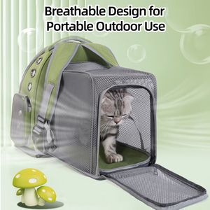 Mèo tàu sân bay Ba lô nhỏ vừa chó Giao thông vận tải đi Bộ túi xách, mở rộng, khả năng mở rộng, có thể gập lại, thoáng khí, công suất lớn cho vật nuôi - Product Image 6