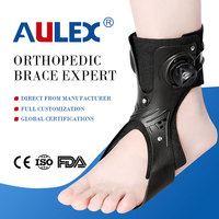 AULEX Nouvelle attelle de cheville en Spandex et Nylon avec coussin d'air à bouton pour les entorses articulaires sportives, protection professionnelle respirante, transfrontalière