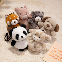 Porte-clés chat mignon, pendentif panda, jouet en peluche anti-stress, porte-clés animal, accessoires de sac à dos, poupée à suspendre pour voiture, ornements, cadeaux