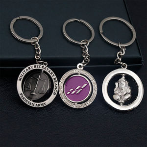 Venta al por mayor personalizado de alta calidad de giro logotipo del coche lindo Anime personalizado llavero de metal regalo promocional - Product Image 1