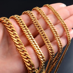 Chaîne cubaine en acier inoxydable, collier lourd pour hommes, style rock punk, plaqué or, collier ras du cou pour femmes, accessoires de bijoux, cadeau - Product Image 5