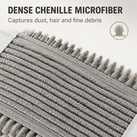 Recharge de tête de balai serpillère en microfibre chenille 42x13cm, tampon de remplacement lavable et réutilisable pour nettoyage humide et sec des sols, usage domestique et commercial