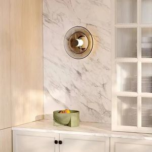 Lampada <span class=keywords><strong>da</strong></span> parete rotonda semplice nordica camera <span class=keywords><strong>da</strong></span> letto comodino soggiorno <span class=keywords><strong>sala</strong></span> <span class=keywords><strong>da</strong></span> pranzo corridoio decorazione lampada <span class=keywords><strong>da</strong></span> parete in vetro - Product Image 2