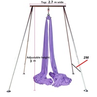 Équipement de yoga aérien, hamac de yoga aérien, hauteur réglable, pliable, robuste, durable, support de balançoire de yoga, cadre suspendu