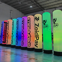 Columna inflable de alta calidad que cambia de color Pilar luminoso inflable Tubo inflable con luz LED