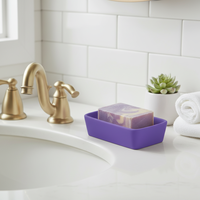 Porte-savon en céramique violet et Haïti - MSV