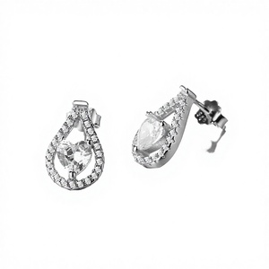 Hot Sale New Design Cute Butterfly Zircon 925 Sterling <b>Silver</b> <b>Stud</b> Earrings for Engagement Wedding Anniversary Party & Gift - Product Image 2