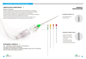 Einweg-Lumbalnervenblockade Anästhesie-Punktionsnadel Ultraschallgeführte Regionale Nadel Spinalblock-Kanüle für Tierärzte - Product Image 4