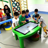 Table interactive de jeu de société à café 32 pouces Table à écran tactile 4K Table tactile pour jeux d'enfants Table interactive intelligente