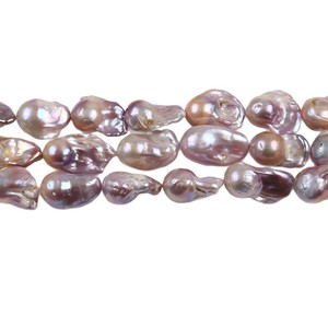 Chaîne de perles d'eau douce naturelles d'aquaculture Zhuji 15-18 mm, perles blanches de grande taille, perles Roc, collier et bracelet DIY - Product Image 4