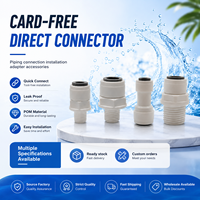Accessoires de filtre domestique pour purificateur d'eau : Connecteur rapide 2/3 points, Raccord sans carte, en plastique POM, Modèle à une seule pièce
