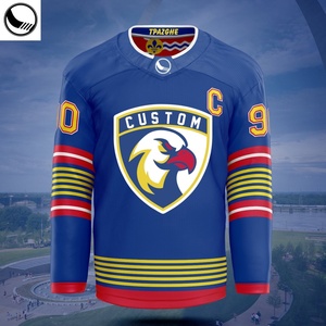 Maillots de hockey sur glace européens personnalisés BETHERIVAL, sublimation amusante, OEM - 100% polyester, séchage rapide - Product Image 1