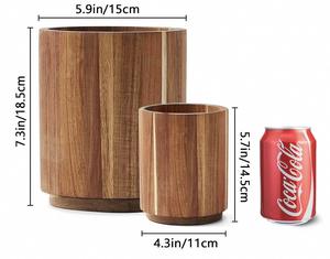 Çevre dostu toptan gereçler Crock sofra takımı organizatörler doğal bambu pişirme eşyası çatal kaşık ahşap yuvarlak tutucu - Product Image 5