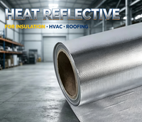 Matériau d'isolation thermique pour toiture en fibre de verre et aluminium, résistant à la chaleur, écologique, résistant à l'eau