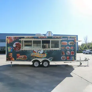 Robetaa voll ausgestatteter Kaffee-Anhänger Imbisswagen Eiscreme-Lebensmittelanhänger für Europa USA Concession Imbisswagen
