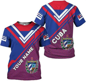 Camiseta con Logotipo Personalizado con Estampado de la Bandera de <span class=keywords><strong>CUBA</strong></span>, Envío <span class=keywords><strong>a</strong></span> <span class=keywords><strong>Cuba</strong></span>, Camiseta Transpirable de Verano Informal para Hombre - Product Image 1