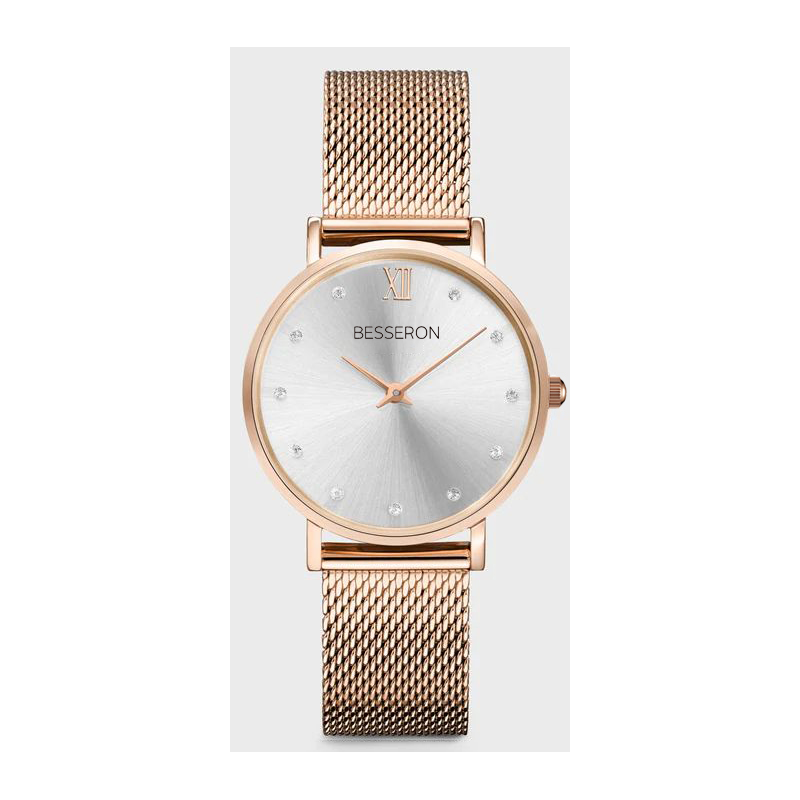 32mm rose gold diamond watch