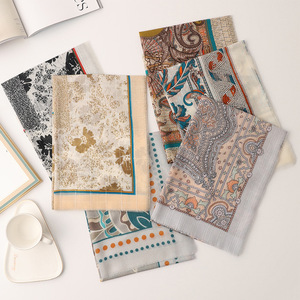 2021 Len Mới In Khăn Vuông Lớn Màu Hoa Khăn Quàng Cổ Nữ Mùa Xuân Và Mùa Hè 100% Khăn Choàng Cashmere Bán Buôn - Product Image 1