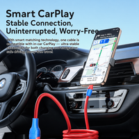 Câble de charge rapide Type C vers Type C 60W CarPlay CarLife avec contrôle intelligent basse température pour ordinateur portable, tablette, téléphone
