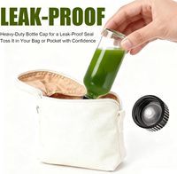 Bouteille en verre personnalisée de 60 ml, flacon échantillon de 2 oz, petits pots à shot, bouteilles de jus pressé à froid avec couvercle inviolable en aluminium et plastique