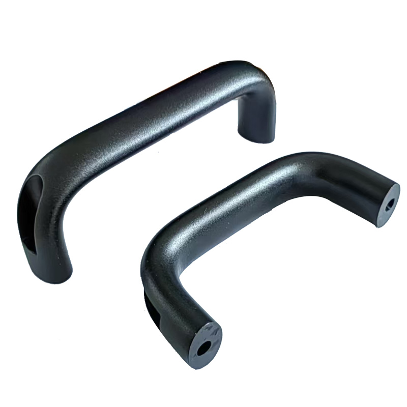 Industrial Cabinet Handle Silver /black Aluminum Alloy Oval Handles Through Hole Drawer Pull Handle