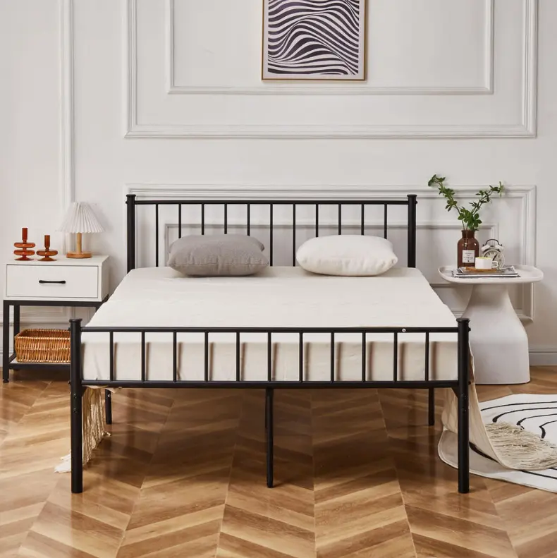 Slaapkamer Meubels Nieuwste Single Bed Ontwerpen Enkele Maat Cot Bed Goedkope Metalen Bed Frame