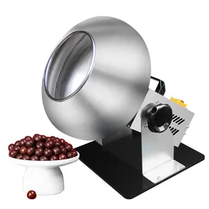 Snack Auto stainless steel horizontal almond gummies sugar home use food powder industrial peanut coating machine high quality