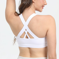Bra Olahraga Wanita dengan Logo yang Dapat Disesuaikan, Dukungan Tinggi, Tanpa Jahitan, Cup Terpadu, untuk Yoga, Lari, dan Latihan, Ringan