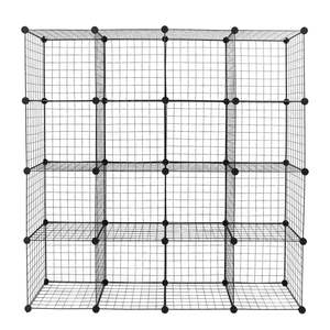 DB 16-Cube Organizer Modular Multifunción Rejilla metálica Estantería Unidad Cubo de alambre Almacenamiento Origami Estantes Soportes y estantes de almacenamiento - Product Image 3