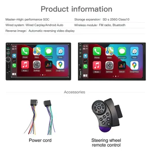 مشغل سيارة 7 بوصة IPS 1 Din أندرويد راديو سيارة MirrorLink راديو سيارة استقبال ستيريو 1Din راديو سيارة بلوتوث Headunit - Product Image 5
