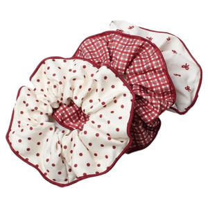 Coletero de tela con lazo de lunares rojos de 13 cm para niñas y estudiantes - Product Image 1