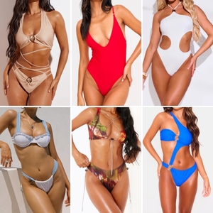 Ensemble bikini <span class=keywords><strong>2</strong></span> pièces dos nu pour <span class=keywords><strong>femme</strong></span>, élégant, mode plage, <span class=keywords><strong>maillot</strong></span> <span class=keywords><strong>de</strong></span> <span class=keywords><strong>bain</strong></span> sexy et ajusté, assortiment aléatoire en stock - Product Image 6