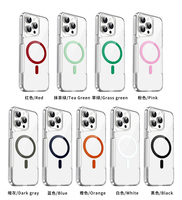 Étui de téléphone transparent de luxe en TPU PC N52 pour iPhone 16 15 14 13 12 11 Pro Max, coque de téléphone transparente, antichoc, magnétique
