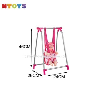 Cochecito de bebé 6 en 1 para niña encantadora, silla de comedor, columpio, PISCINA DE BOLAS de océano, accesorios de juguete con cochecito de muñeca de 12 pulgadas, novedad - Product Image 3