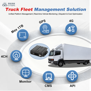 स्मार्ट 4 वीडियो रिकॉर्डर मोबाइल एमडीवीआर 4 जी जीपीएस वाहन निगरानी प्रणाली h.265 पूर्ण एच डी 1080 पी माल ढुलाई बंदरगाह बेड़े प्रबंधन समाधान - Product Image 2
