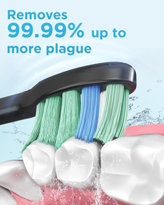 Cepillo de dientes eléctrico inalámbrico recargable con estuche de soporte IPX7 Cepillo de dientes sónico impermeable para blanquear Tipo de cerdas medianas - Product Image 4