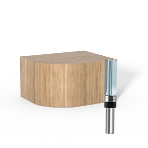 Mèches de toupie CNC à tige ronde de 1/2 pouce et 12mm à 3 cannelures, à pointe droite en carbure pour couper et rainurer avec 2 roulements. - Product Image 6