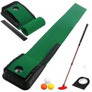 Tapis de putting de golf en gazon artificiel à base plastique à prix abordable avec retour de balle pour débutants - Product Image 4