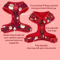 Nouveauté : Harnais et laisse réglables pour chien, design de Noël, en néoprène doux et confortable pour les promenades quotidiennes