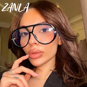 Lunettes de lecture 2026 pour femmes, <span class=keywords><strong>style</strong></span> aviateur tendance, verres transparents, lunettes décoratives à grande monture, montures de lunettes de lecture - Product Image 2