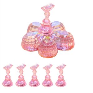 Soporte para uñas con diseño de flores, base para manicura con <span class=keywords><strong>ilusión</strong></span> de flores de ciruela, lentejuelas con imanes para principiantes, estante fijo para ejercicio de uñas - Product Image 1