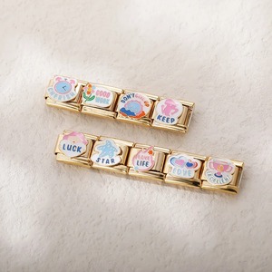 2025 hapiship ขายส่ง Star <span class=keywords><strong>Love</strong></span> Keep Sports lcuk สร้อยข้อมือสแตนเลสสตีลขนาด9มม. DJ1441เสน่ห์ดาวจากอิตาลี - Product Image 1