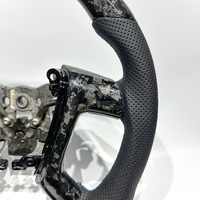 Volante de Fibra de Carbono Forjado Plateado para Chevrolet Silverado con Cuero Perforado, Envío Directo, Nuevo Diseño