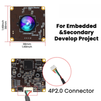 Module de caméra USB 5MP 50fps Global Shutter 120 °   Webcam Mini PC UVC 1080P 60fps sans distorsion, sans pilote, pour Linux et Android