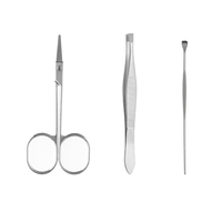 Kit de manucure portable en acier inoxydable 7 pièces, outils de soin des ongles avec étui en cuir PU