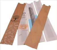 Sac en papier kraft classique pour baguette, résistant à la graisse, biodégradable, blanc et brun, pour boulangerie, emballage de sucre et de croustilles