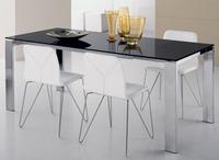 Table à manger personnalisée de style européen Table en verre trempé gris pour table basse et dessus de table dans le café et le salon